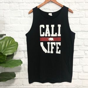 💜 100% cotton Cali life graphic tank top